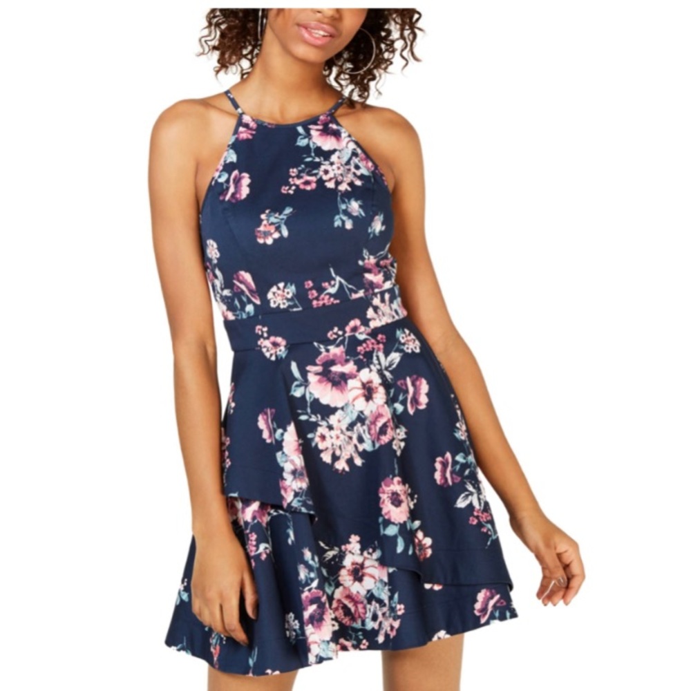 Navy Flower junior dress size 13